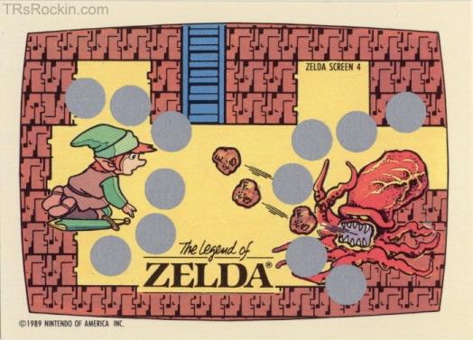 Scratch Card (Zelda Screen 4) by TOPPS, USA 1989.