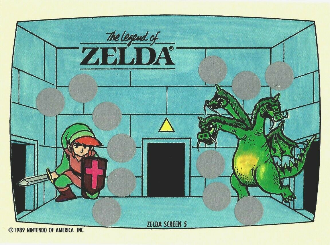 Scratch Card (Zelda Screen 5) by TOPPS, USA 1989.
