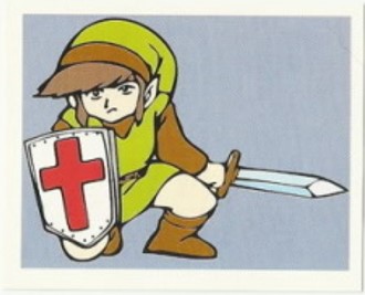 The Legend of Zelda Sticker (#57) by Merlin, USA 1992.