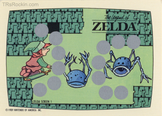 Scratch Card (Zelda Screen 1) by TOPPS, USA 1989.