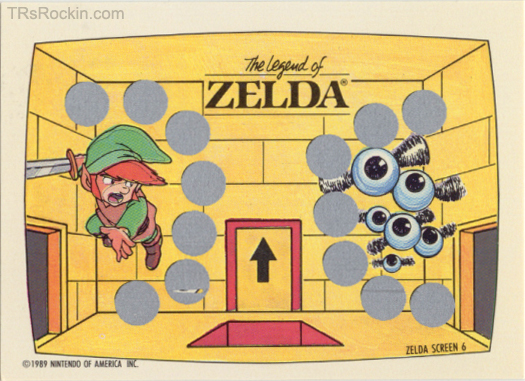 Scratch Card (Zelda Screen 6) by TOPPS, USA 1989.
