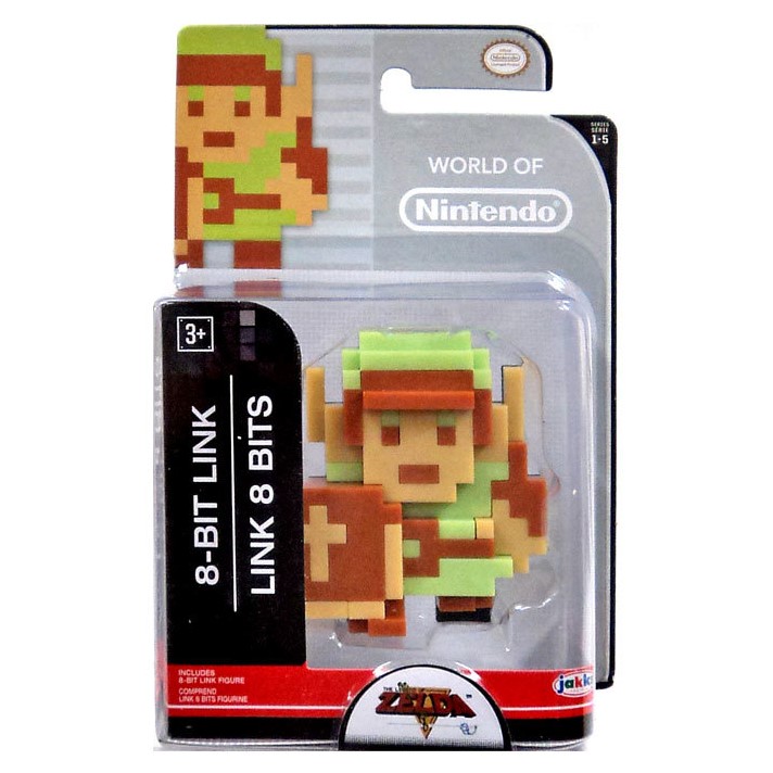 World of Nintendo Green Link 8-Bit Figure by Jakks Pacific, USA 2015.