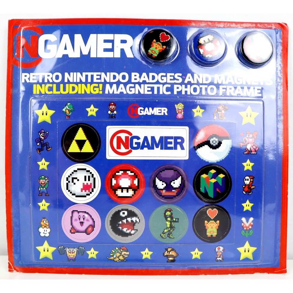 NGamer Buttons, Badges and a Frame, UK.