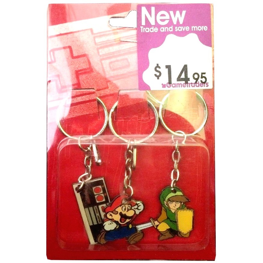 Nintendo Three Piece Zipper / Keychain Set (Zelda, Mario, and Controller), USA.