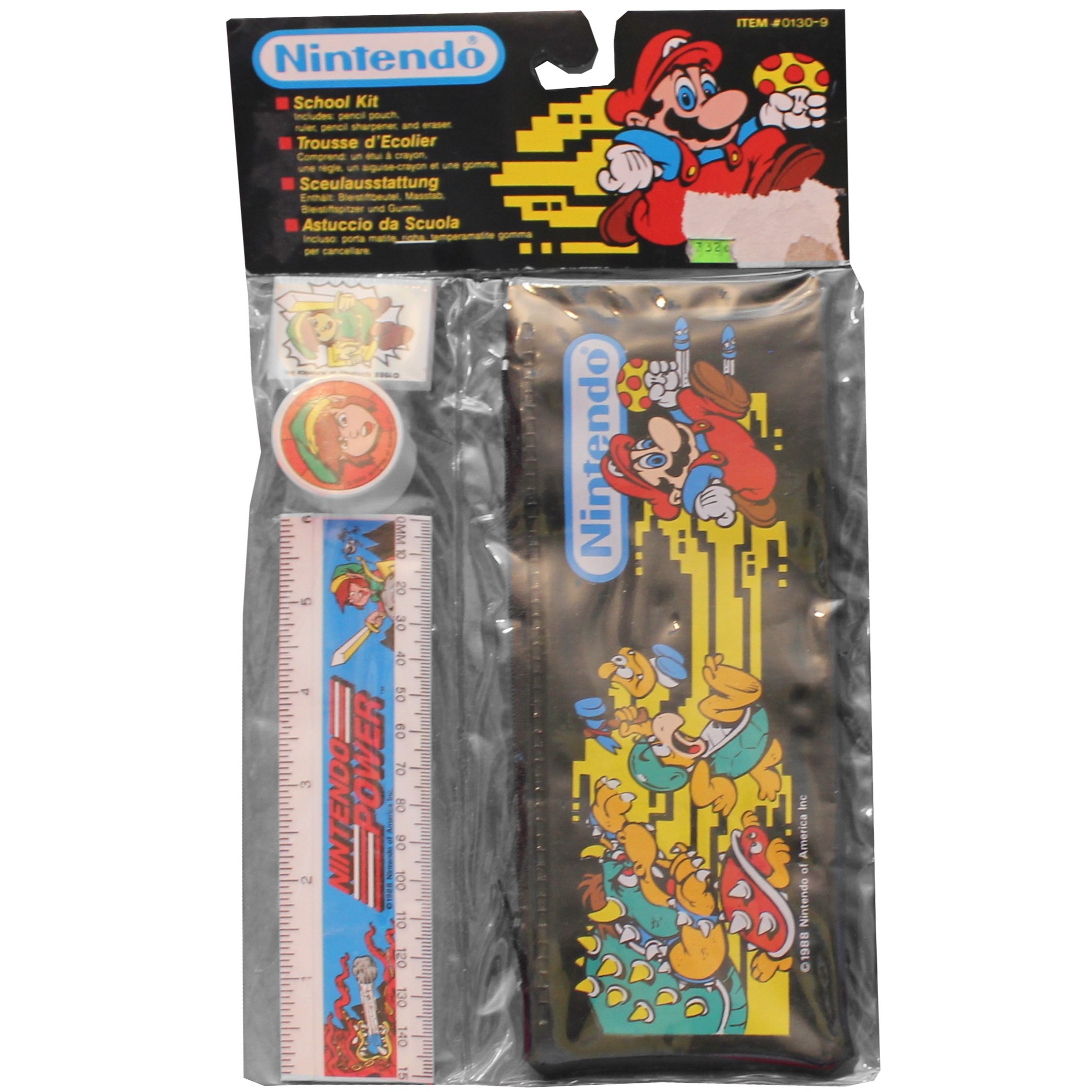 School Kit (Mario pencil case), USA 1989.