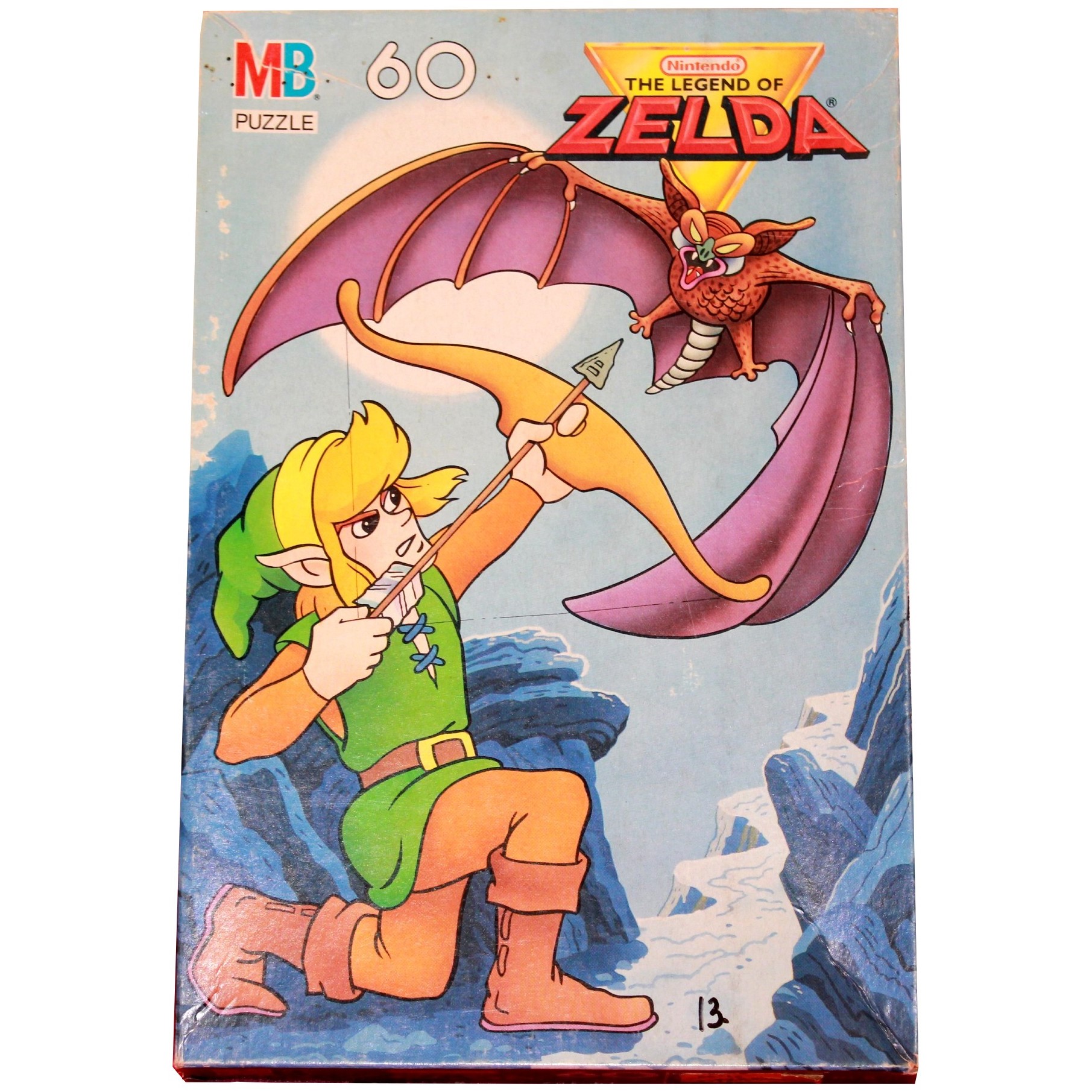 60 piece Zelda Puzzle (Link fighting a Keese) by Milton Bradley, USA 1988.