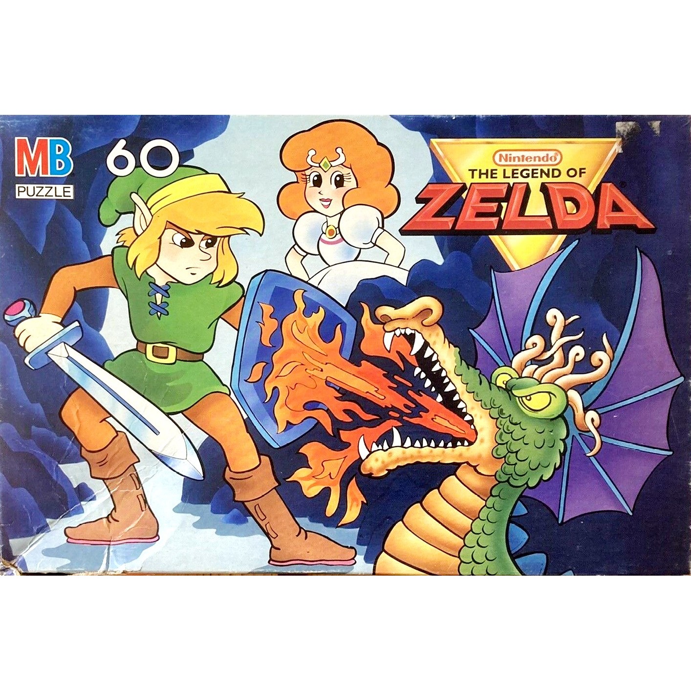 60 piece Zelda Puzzle (Link fighting a Gleeok) by Milton Bradley, USA 1988.