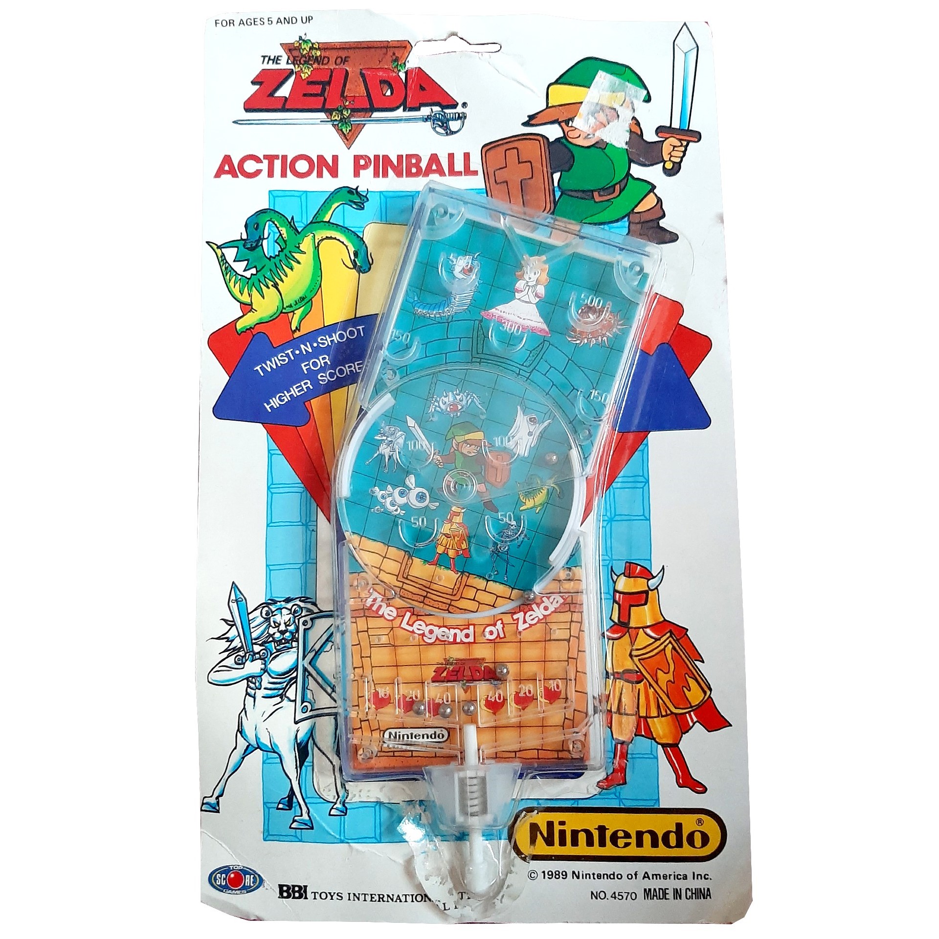 Action Pinball Toy by BBI Toys International, USA 1989.