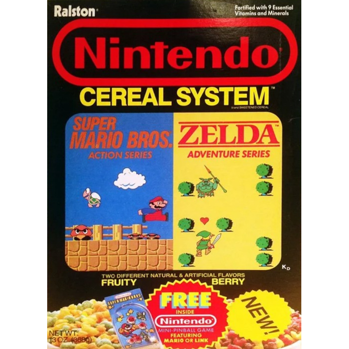 Nintendo Cereal System (Mini Pinball Game) by Ralston, USA 1988.