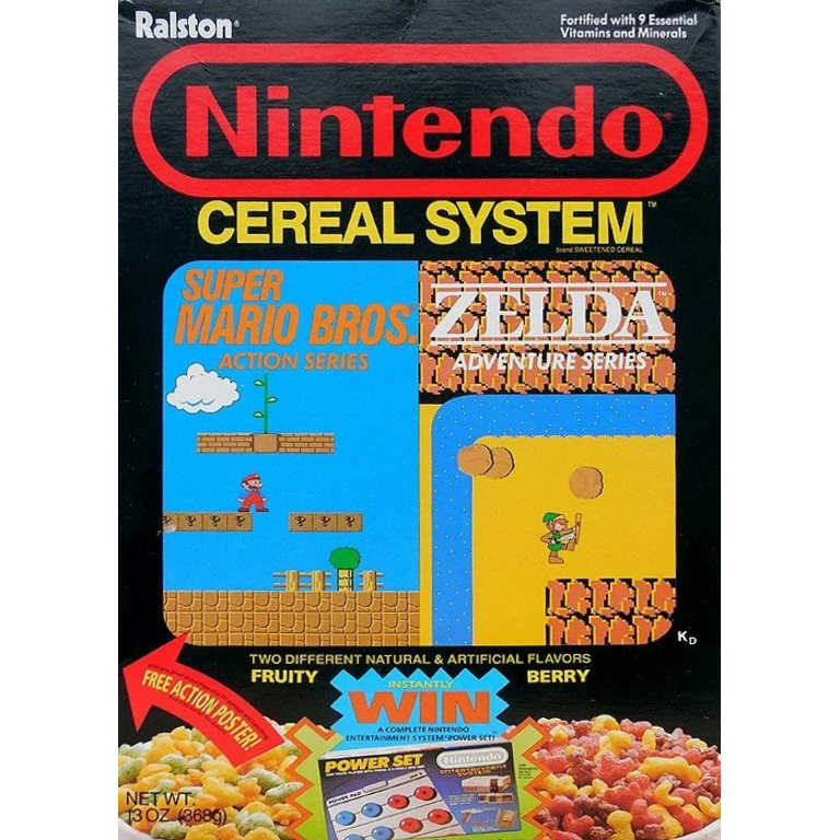 Nintendo Cereal System (Power Set) by Ralston, USA 1988.