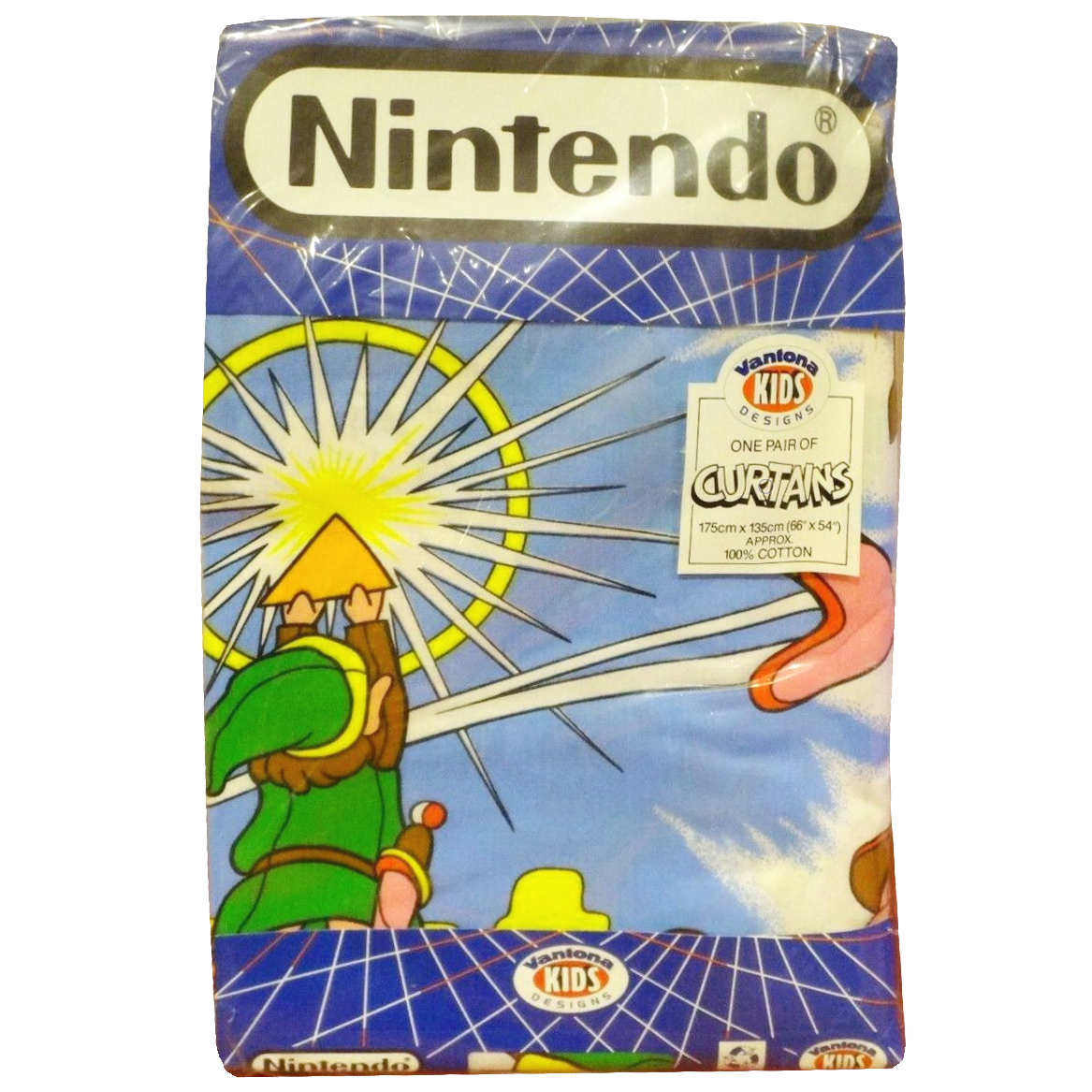 Zelda and Mario Curtains by Vantana, USA 1988.