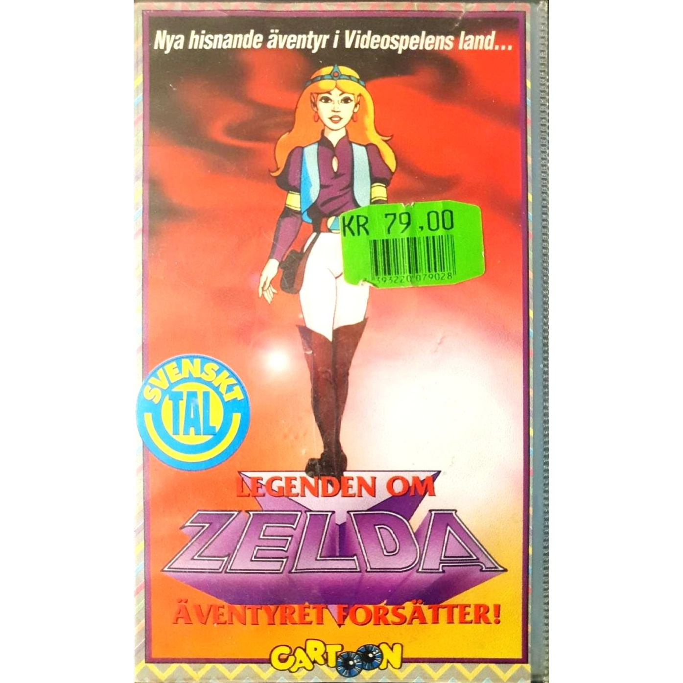 Legenden om Zelda ventyret Fortstter VHS by Cartoon Video Film, Sweden 1989.