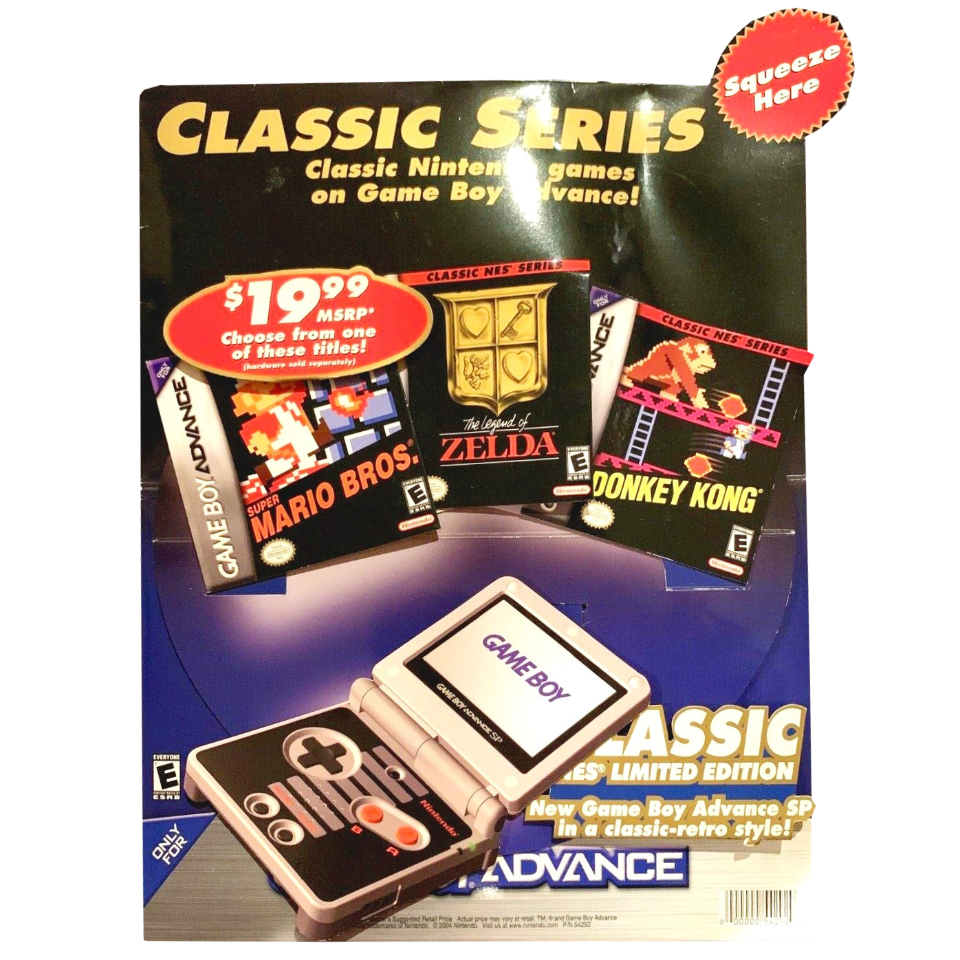 GBA NES Classic Series Promo Counter Display, USA 2004.